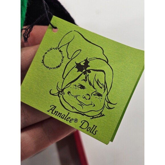 VINTAGE 1980s 14" Annalee Mobilitee Doll Girl Sled Sleigh Christmas Holiday Deco - Picture 7 of 9